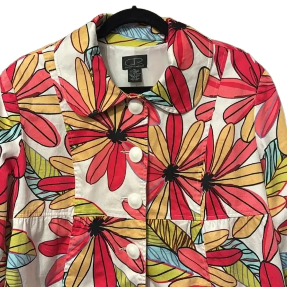 CR Sportswear Vibrant Floral Jacket Size 16